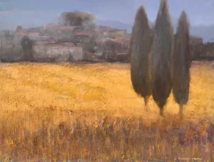 Katarzyna Zwolinska, Towards the City, Mixed Media Painting, 2017