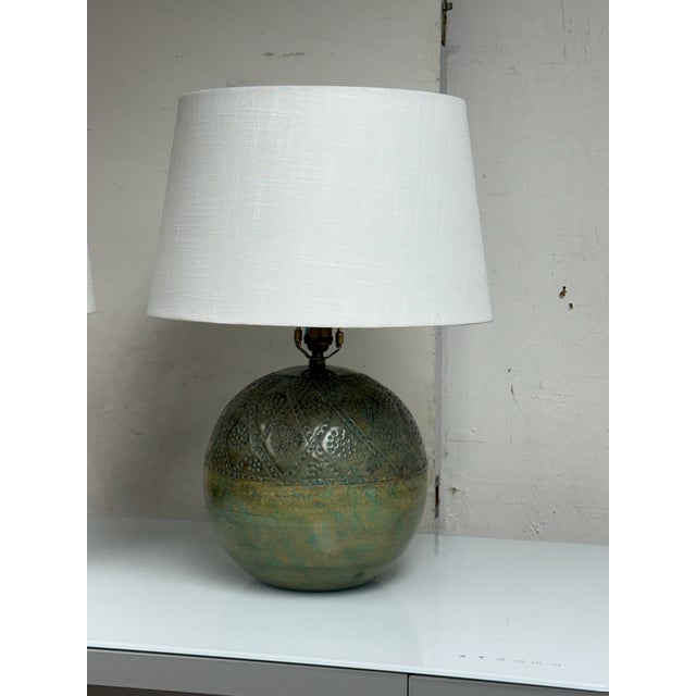 Ceramic Moroccan Revival Ceramic Table Lamps, Pair For Sale - Image 7 of 12