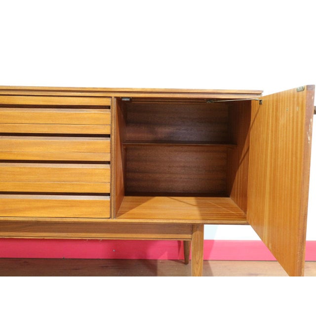 Mid 20th Century Mid Century Modern Vintage Teak Credenza Sideboard in the Style of Austinsuite Danish Style For Sale - Image 5 of 15