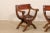 Late 20th Century Italian Pair Wood & Leather Dante Armchairs For Sale - Image 10 of 10