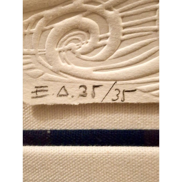 Teal ""Europa and the Bull" From the Mythological Suite IX by Alvar For Sale - Image 8 of 11