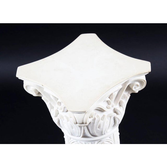 20th Century Composition Marble Bust of Apollo on Pedestal, Set of 2 For Sale - Image 6 of 15