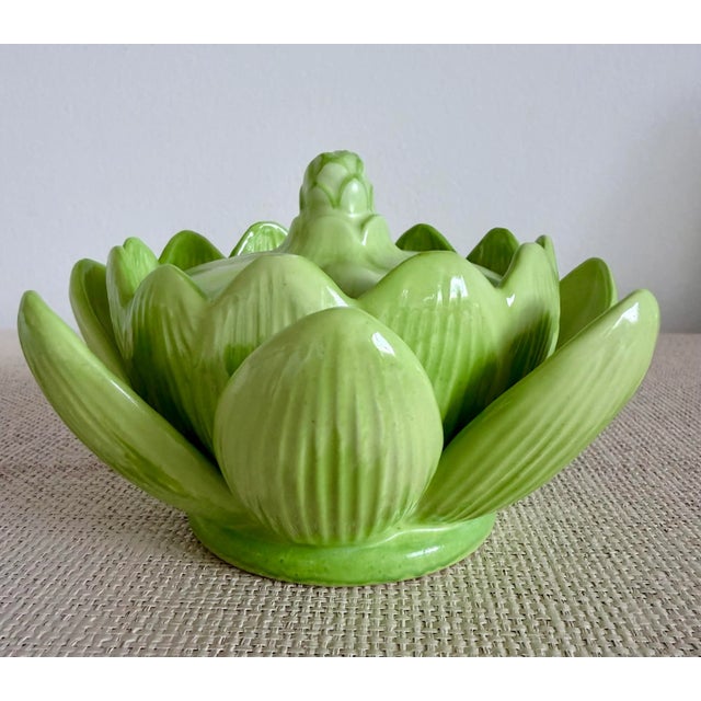 Mid 20th Century Vintage Italian Artichoke Lidded Bowl For Sale - Image 5 of 12