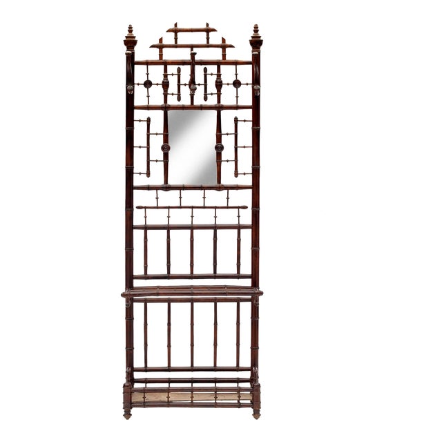 Late 19th Century Bentwood Wood Coat & Hat Rack | Chairish