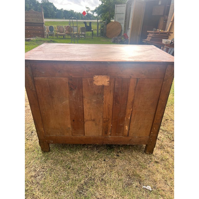 French 19th Century Empire Flame Mahogany Chest of Drawers For Sale - Image 10 of 12