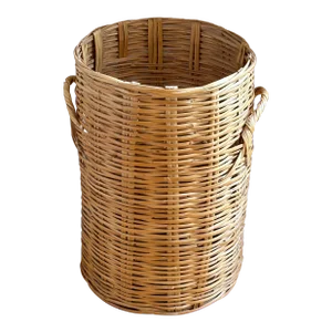 Vintage Rattan Storage Basket
