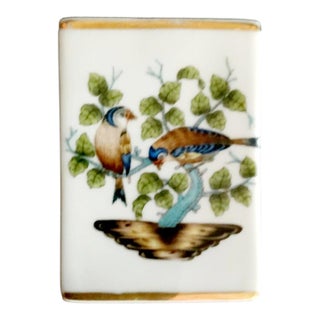 Herend Rothschild 1930s Bird/Butterfly Matchbox Cover - Discontinued - For Sale