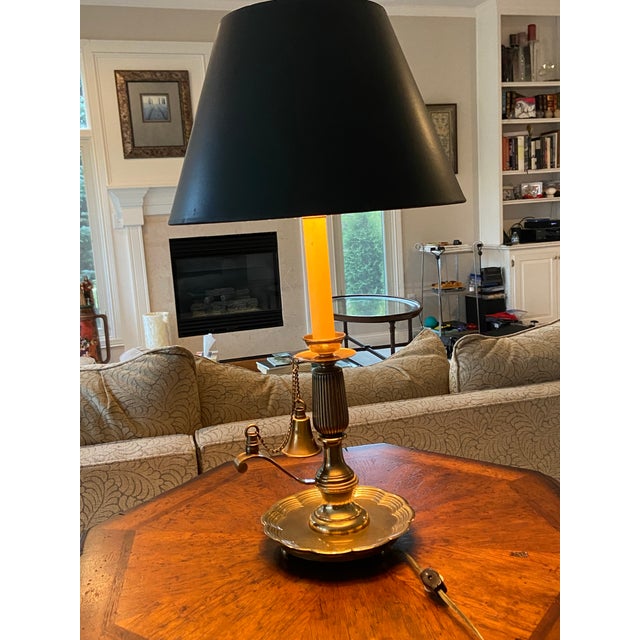 Vintage Mid 20th Century Frederick Cooper Brass Candlestick Table Lamp