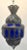 Mid 20th Century Handcrafted Moroccan Metal and Blue Glass Lantern, Octagonal Shape For Sale - Image 5 of 12