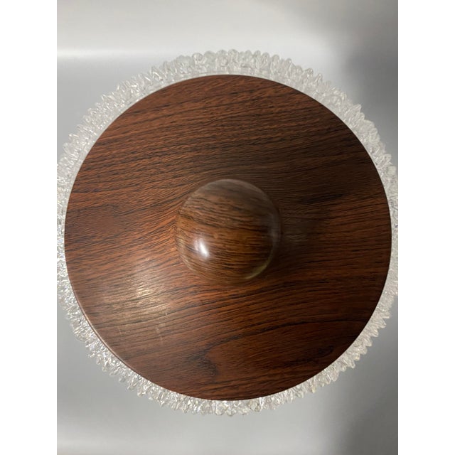 2020s Retro Wood Grain Crystal Table Lamp For Sale - Image 5 of 12