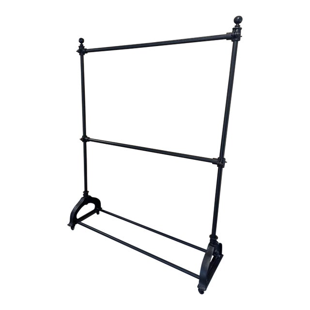 Restoration Hardware Cast Iron Vintage Tailors Clothing Rack For Sale