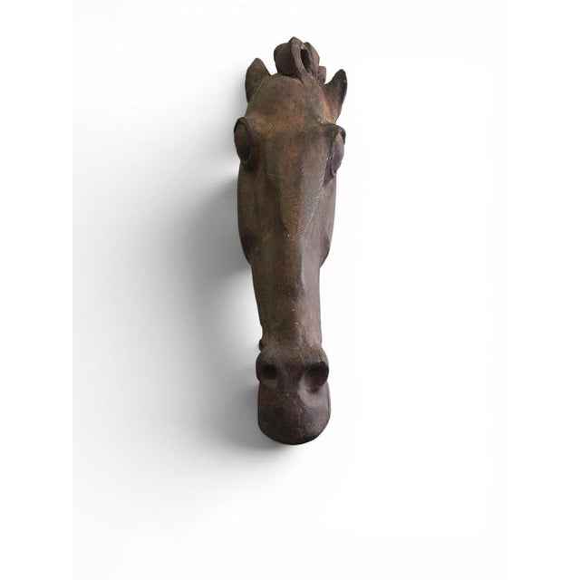 1970s Alfredo Lanz, Classical Greek Head on Marble Base, 1970, Terracotta For Sale - Image 5 of 11