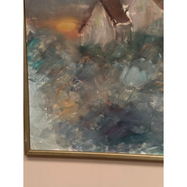 Kai Nielsen, Afton, 1960s, Oil Painting on Panel, Framed For Sale - Image 7 of 18