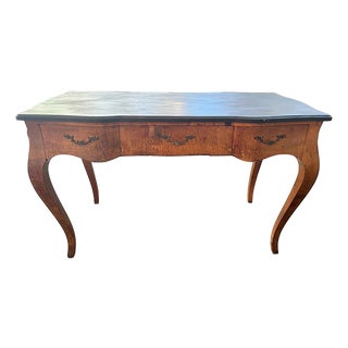 19th Century French Burlwood Desk With Blacktop For Sale
