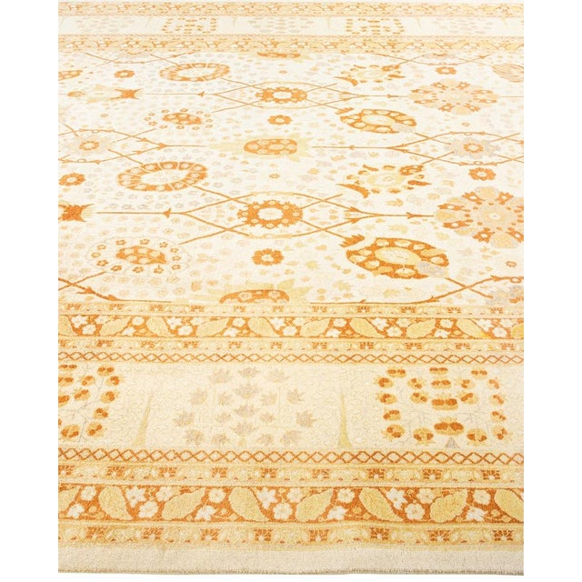 Solo Rugs Mogul, One-of-a-Kind Hand-Knotted Area Rug in Ivory, 8' 3" x 10' 7" For Sale - Image 4 of 8