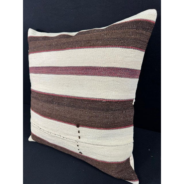 Turkish Hemp Pillow Cushion Natural Beige Brown Pillow Cushion Cover 24x24 #30394 Enhance your home decor with our Kilim...