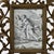 This exceptional late 19th-century Victorian-era tabletop picture frame is masterfully crafted from heavy, sand-cast solid...