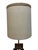 Mid-Century Modern Walnut Brass Sea Shell Table Lamp W/Original Drum Shade For Sale - Image 11 of 13
