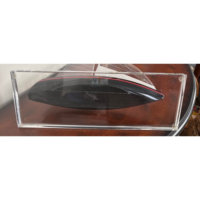Postmodern Lucite Sailboat Sculpture – Architectural Nautical Object, Late 20th Century For Sale - Image 4 of 9
