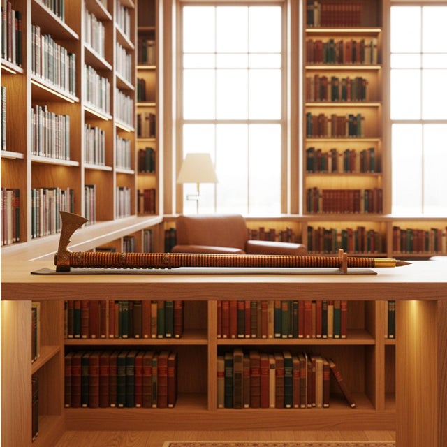 A FINE HISTORICAL CARPATHIAN CIUPAGA OR SHEPHERD'S AXE Poland, probably 19th century 34 7/8" H x 5 1/4" W (head) A...