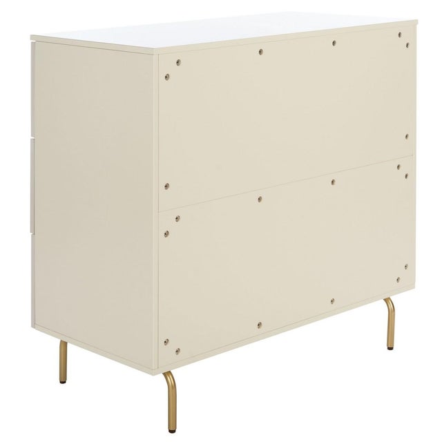 Genevieve 3 Drawer Dresser - Cream/White Washed For Sale - Image 9 of 9