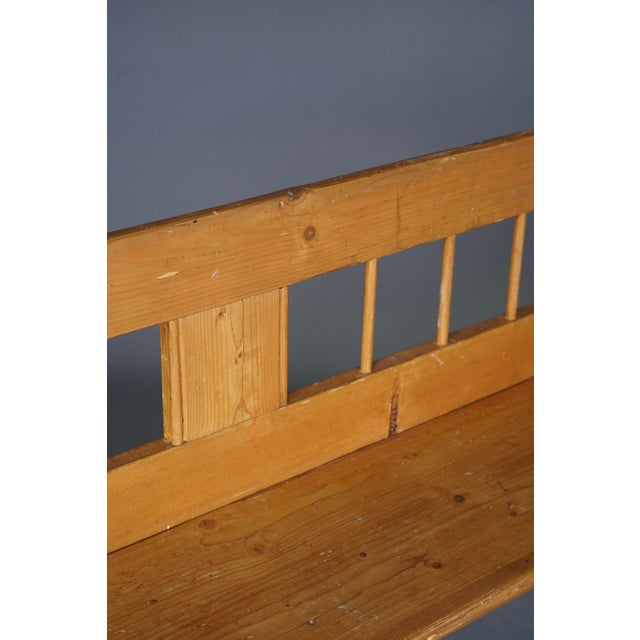 Antique Scandinavian Pine Bench with Turnable Backrest, 1890s For Sale - Image 10 of 14
