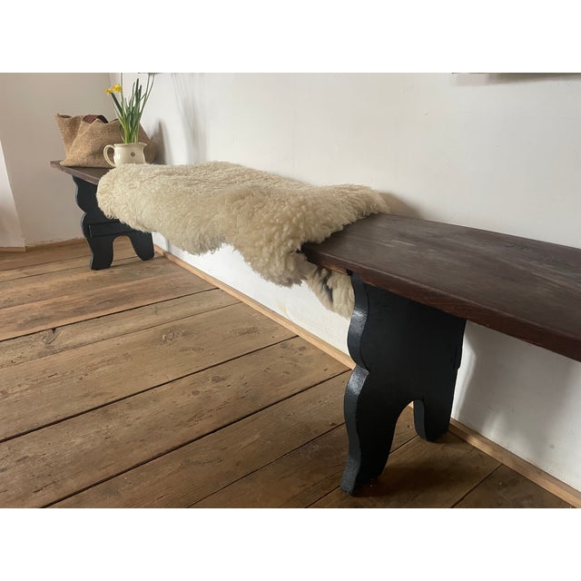 Antique Bench in Oak, 1890s For Sale - Image 12 of 13