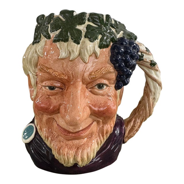 Vintage 1958 Royal Doulton Bacchus D6499 Porcelain Toby Character Jug Mug For Sale