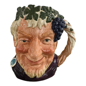 Vintage 1958 Royal Doulton Bacchus D6499 Porcelain Toby Character Jug Mug