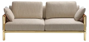 Frame Beige 2-Seater Sofa