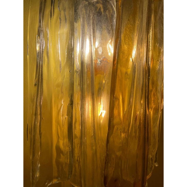 Glass Glass Murano Wall Light with Chrome Structure from Fratelli Toso, Italy, 1970 For Sale - Image 7 of 11