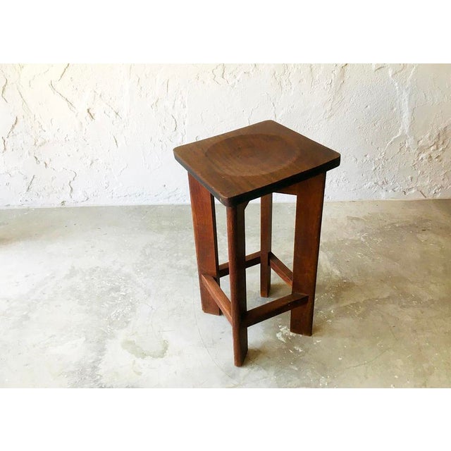 Wood Working High Stool, 1950s For Sale - Image 7 of 7