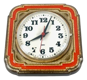 German Ceramic Kitchen Wall Clock, 1960s