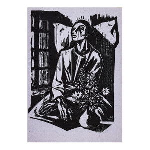 Walter Mellman Suffering Woodcut