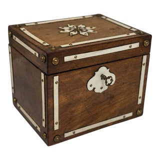 Anglo-Indian Inlaid Hardwood Humidor Attributed to Vizagapatam, 19th Century For Sale