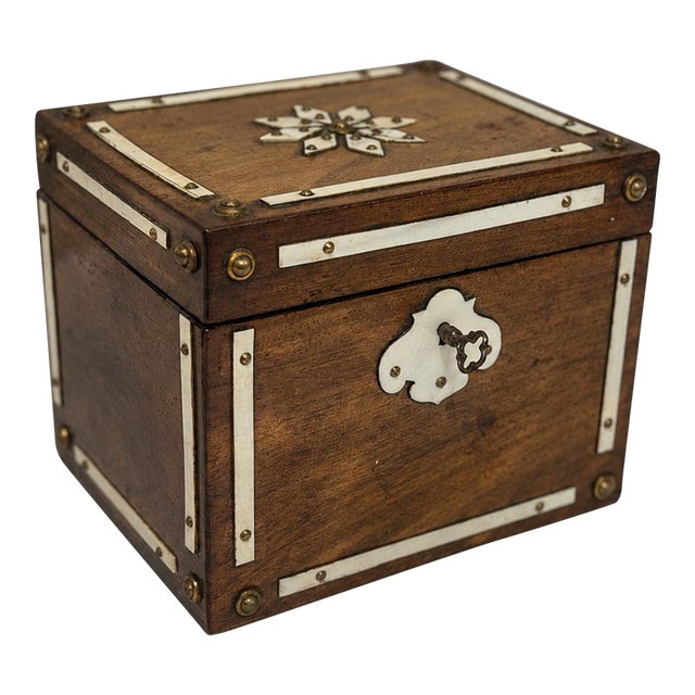 Anglo-Indian Inlaid Hardwood Humidor Attributed to Vizagapatam, 19th Century For Sale