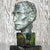 Vintage Patinated Metal Bust of Man For Sale - Image 10 of 13