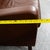 Mid Century Danish Modern Sofa Couch Brown Leather 2 Seat Settee Vintage Denmark For Sale - Image 11 of 11