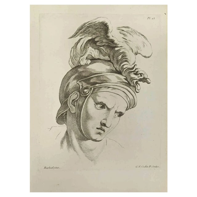 Nicholas Cochin, Portrait after Raphael, Etching, 1755 For Sale