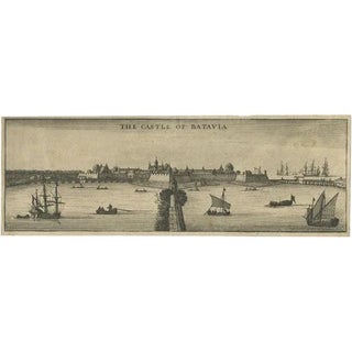Castle of Batavia in the East-Indies Indonesia, 1669, Paper For Sale