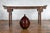 Contemporary Prem Collection Handcrafted Burgundy Vase with Textured Honeycomb Style Motifs For Sale - Image 3 of 12