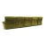 Mid-Century Modern Large Vintage Green Velvet Element Sofa, 1970s For Sale - Image 3 of 6