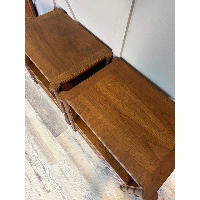 Professionally Restored Mid-Century National Mount Airy Faux Bamboo Bedroom Set - 4 Pieces For Sale - Image 10 of 17