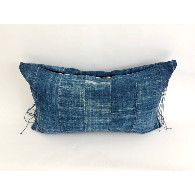 Vintage Indigo Blues Envelope Lumbar Down Pillow For Sale - Image 11 of 11