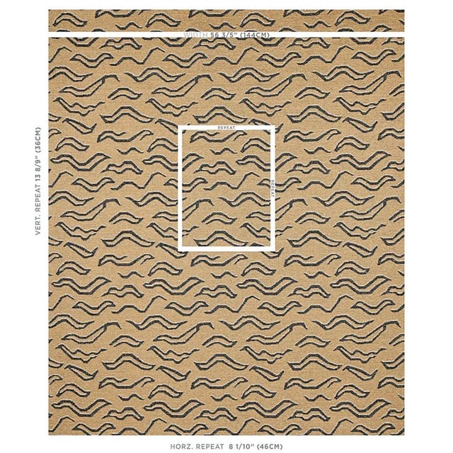 An abstract take on a Tibetan tiger pattern, Kata is a fabulous, upholstery weight, flat weave fabric with a little...