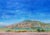 Skyline - Morning by Charis Carmichael Braun | Oil on panel Landscape with a mountain under a blue sky. For Sale
