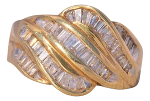 The Carlingford: Vintage Natural Diamond Cocktail Ring in Yellow Gold
