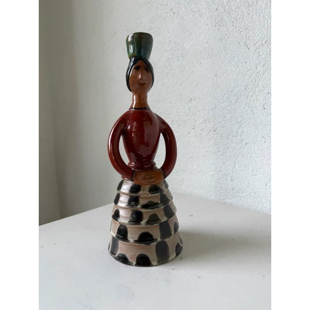 Ceramic Female Candleholder for Women from Soufflenheim, 1920s-1930s For Sale - Image 17 of 17