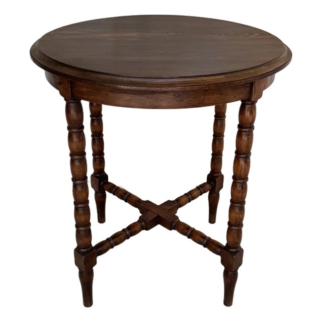 English Bobbin Twist Side Table For Sale
