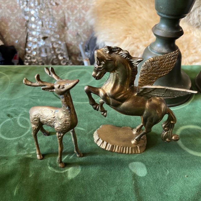 Pair of 1970s Standing Brass Animals For Sale - Image 4 of 6